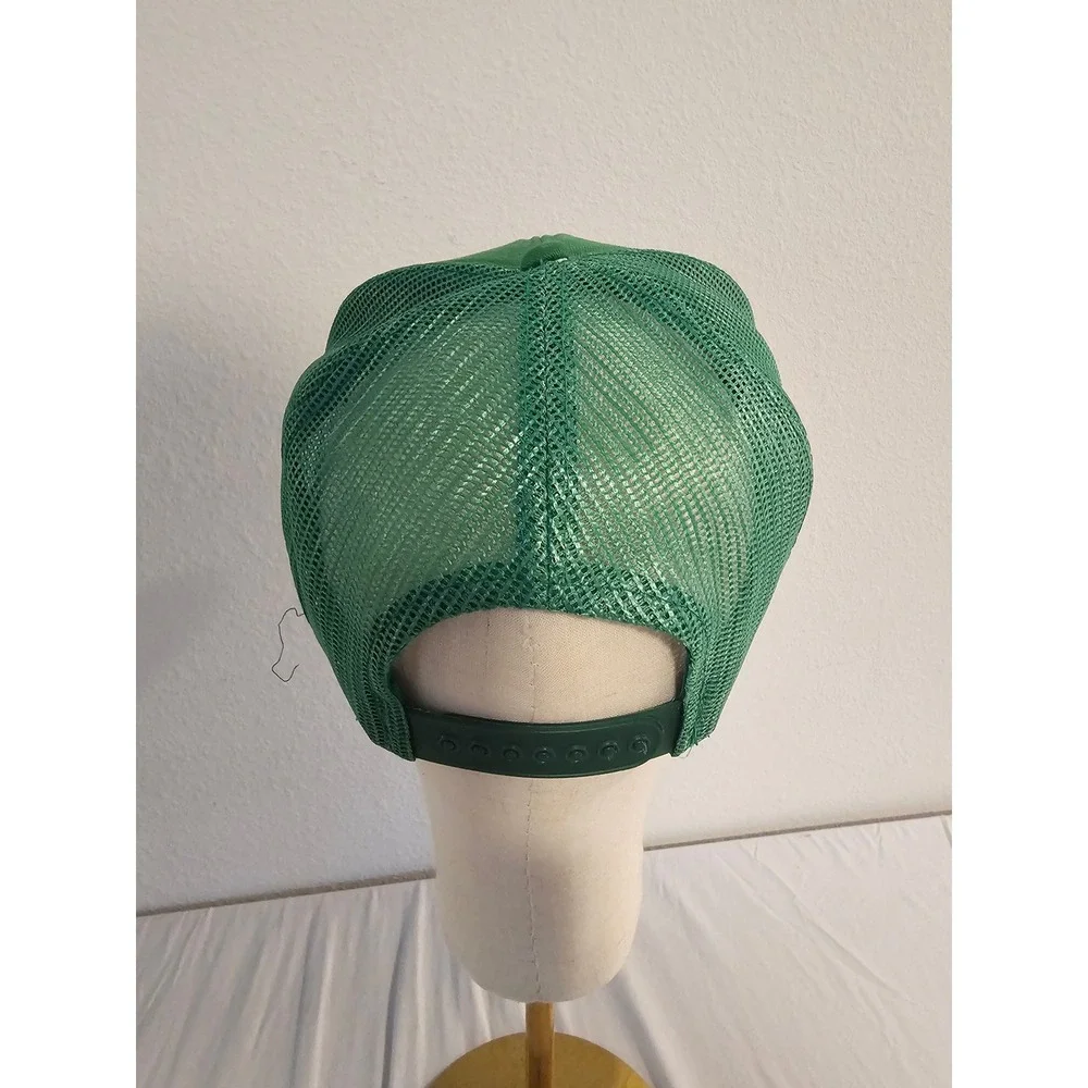 Cardinal Cap Organized Fishermen of Florida Green Mesh Snapback Trucker Hat Vtg
